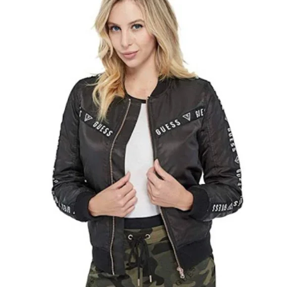 Guess Shae Logo Bomber Jacket - Picture 4 of 7